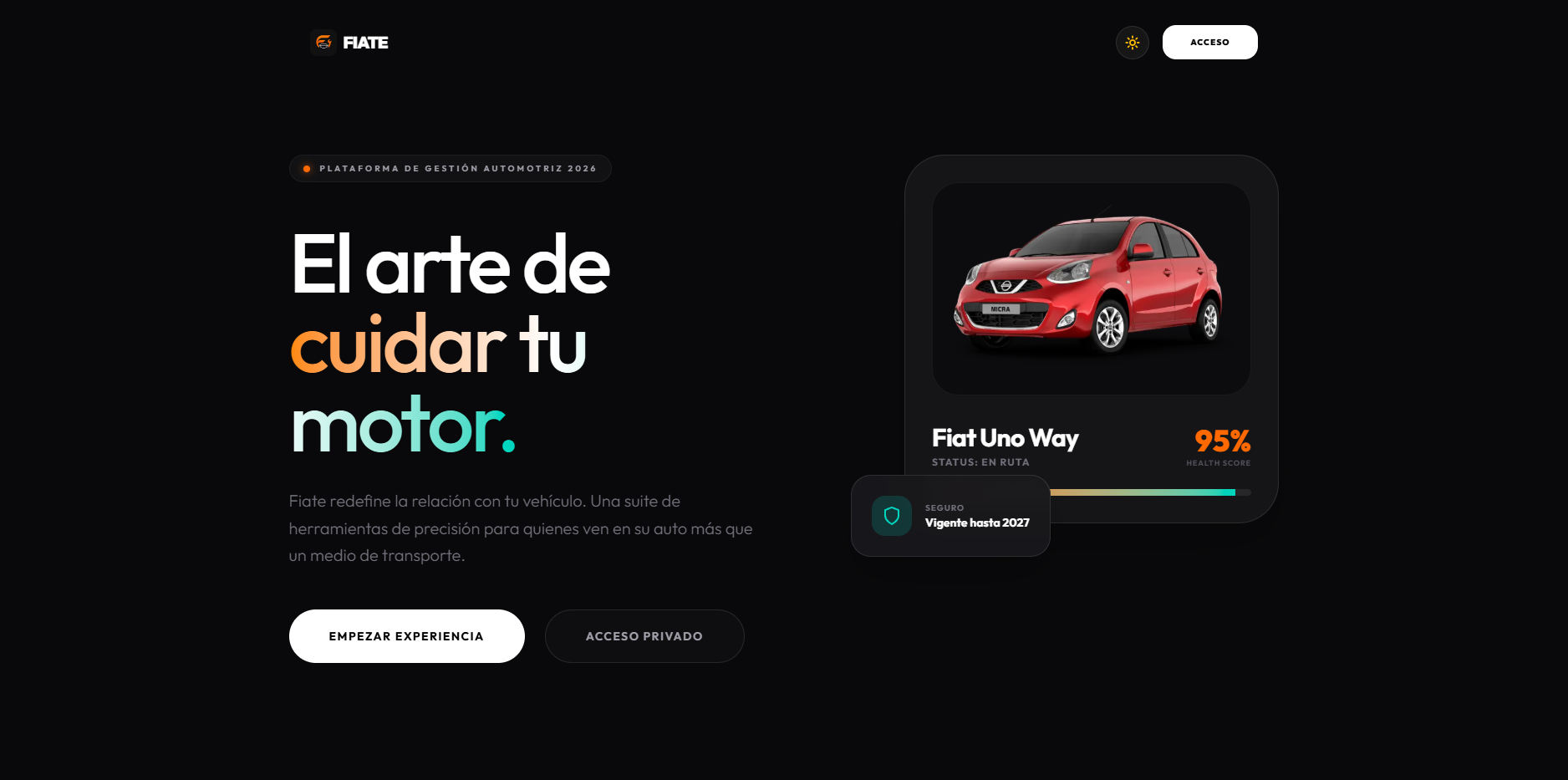 Vista del proyecto FIATE